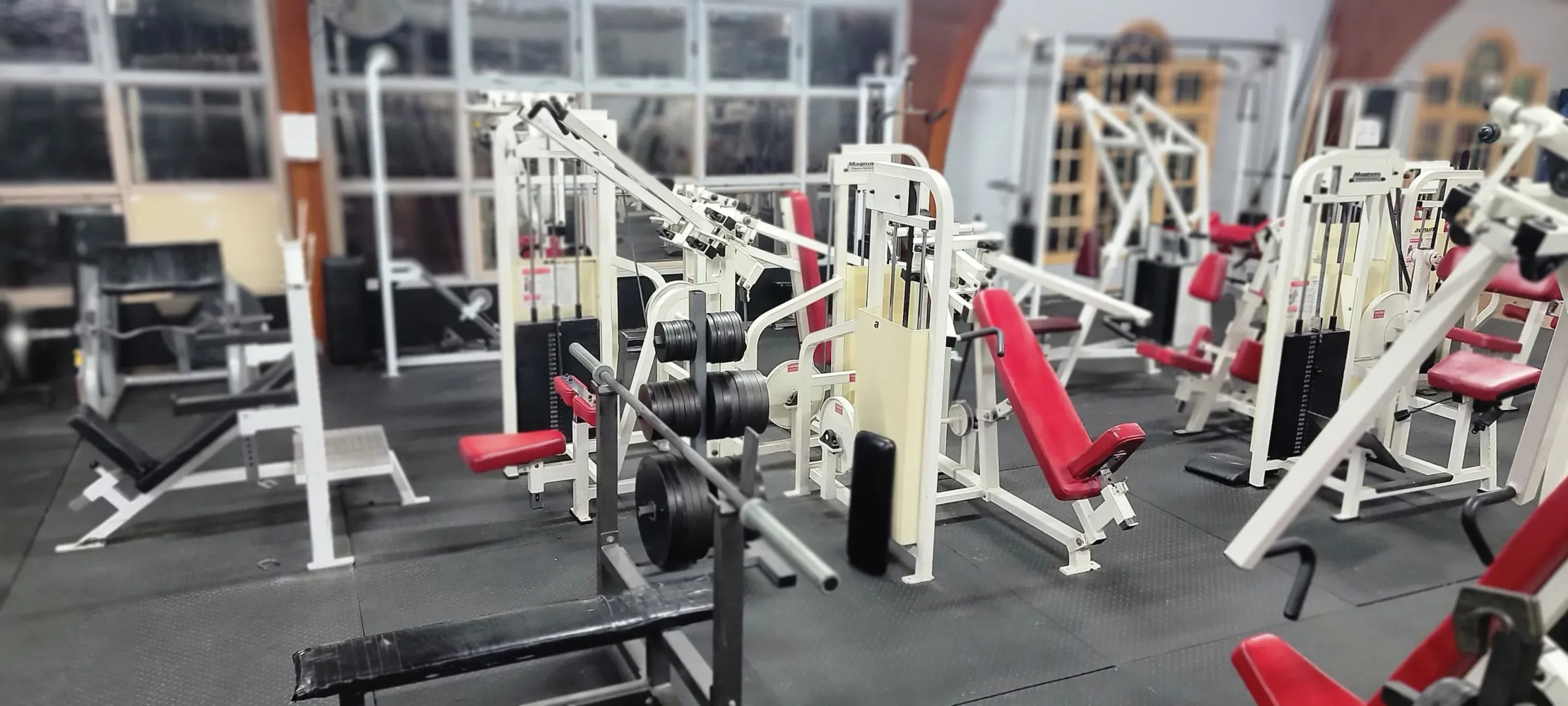 Weight room panorama at Next Level Fitness Center in Moline, IL, Quad Cities gym floor